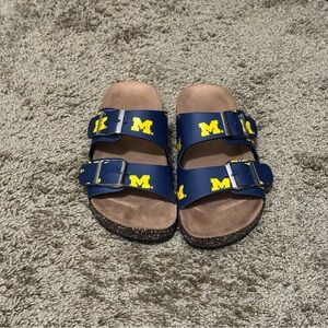 Women’s Michigan Blue and Yellow Sandals